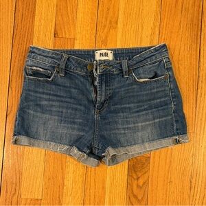 PAIGE Women's Classic Blue Jean Shorts